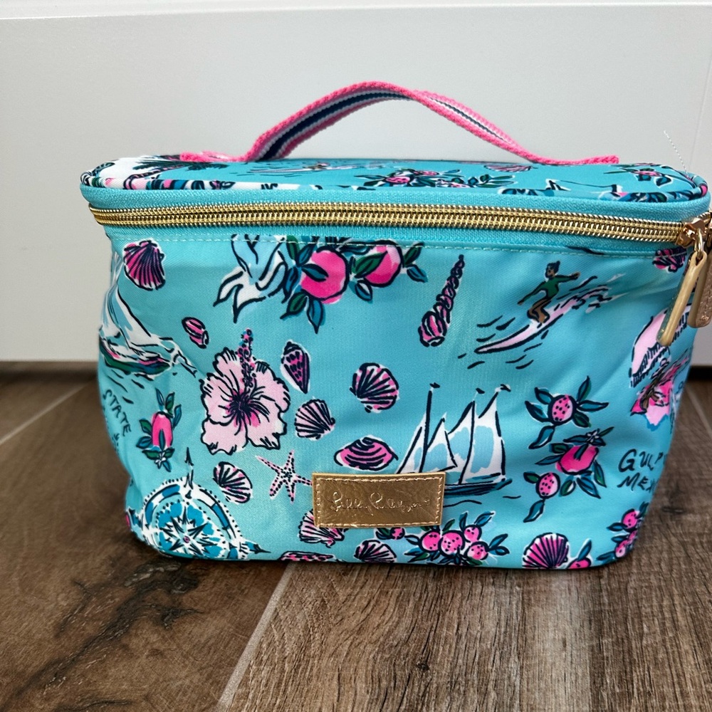 Lilly Pulitzer Aqua and Pink Nautical Fabric